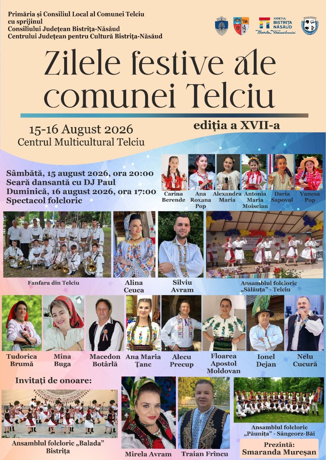 Comuna Telciu, județul Bistrița-Năsăud, se pregătește de sărbătoare: Primăria și Consiliul Local organizează cea de-a XVII-a ediție a „Zilelor festive ale comunei”!