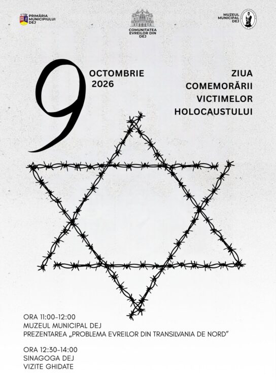 Municipiul Dej, județul Cluj, își păstrează memoria: mărturii despre trecut și vizite la Sinagogă, pe 9 octombrie!