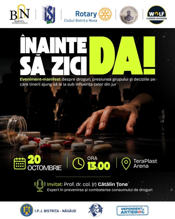 „Înainte să zici DA!” – un eveniment-manifest dedicat prevenirii consumului de droguri în rândul tinerilor!